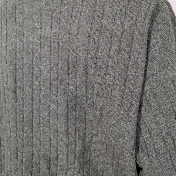 Vintage 90s West Coast Wool Cable Knit Sweater Olive Green Oversized Grandpa Sty - Picture 5 of 11